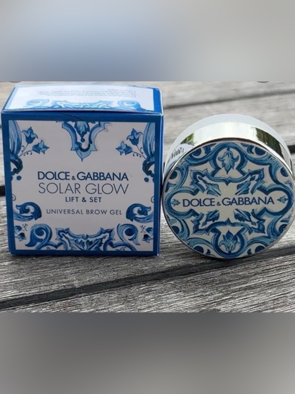NWT Dolce & Gabbana Solar Glow Universal Brow Gel — Blue & White Packaging